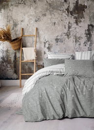 L'essentiel linge de maison Patara - Gris Juego de funda de edredón Doble